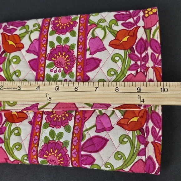 Vera Bradley Jewelry Folio Organizer Lilli Bell Pink Green Travel Bag NWOT - Picture 9 of 11